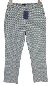 GANT Geo Jersey Cigarette Women Trousers EU38 Green Pattern Slim