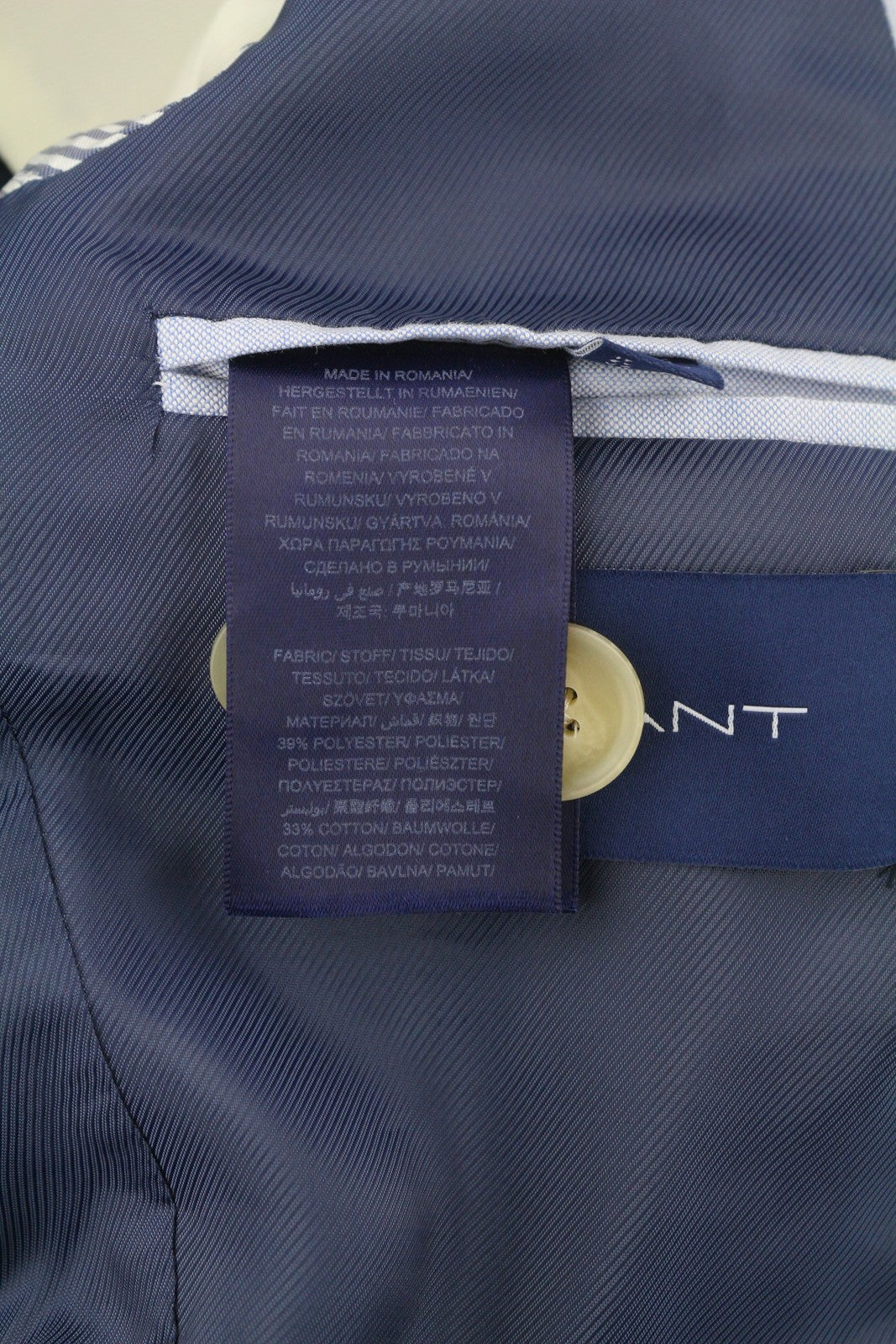 GANT Geo Jersey Women Suit EU36 Grey Pattern Notch 2in1