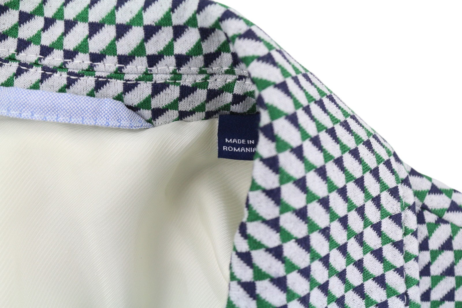 GANT Geo Jersey Women Suit EU36 Grey Pattern Notch 2in1