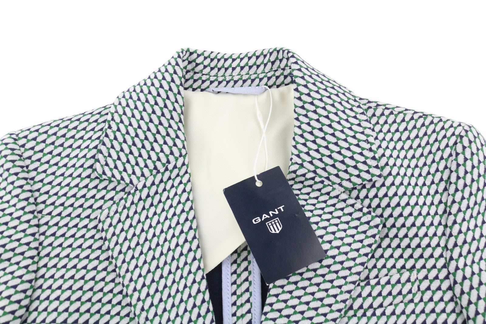 GANT Geo Jersey Women Blazer EU34 Pattern Notch Lapel Button