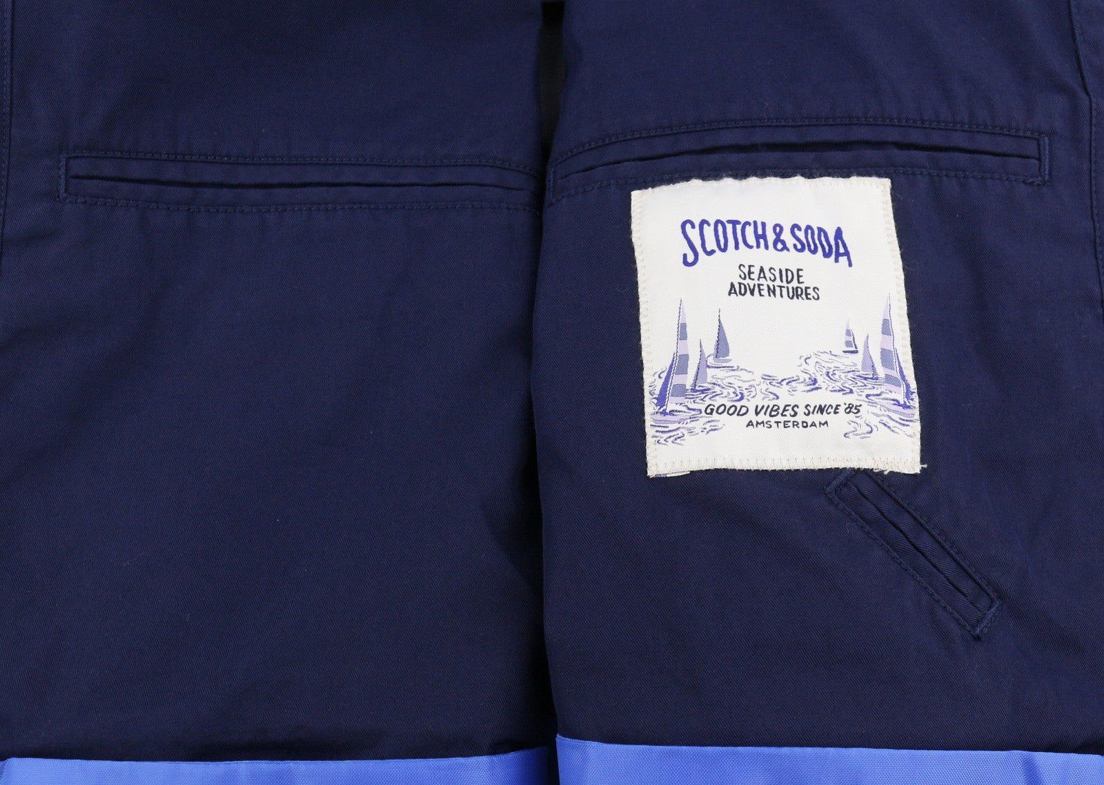 SCOTCH & SODA Men Jacket M Grey Extended Inner Lining Panel Drawstring Waist