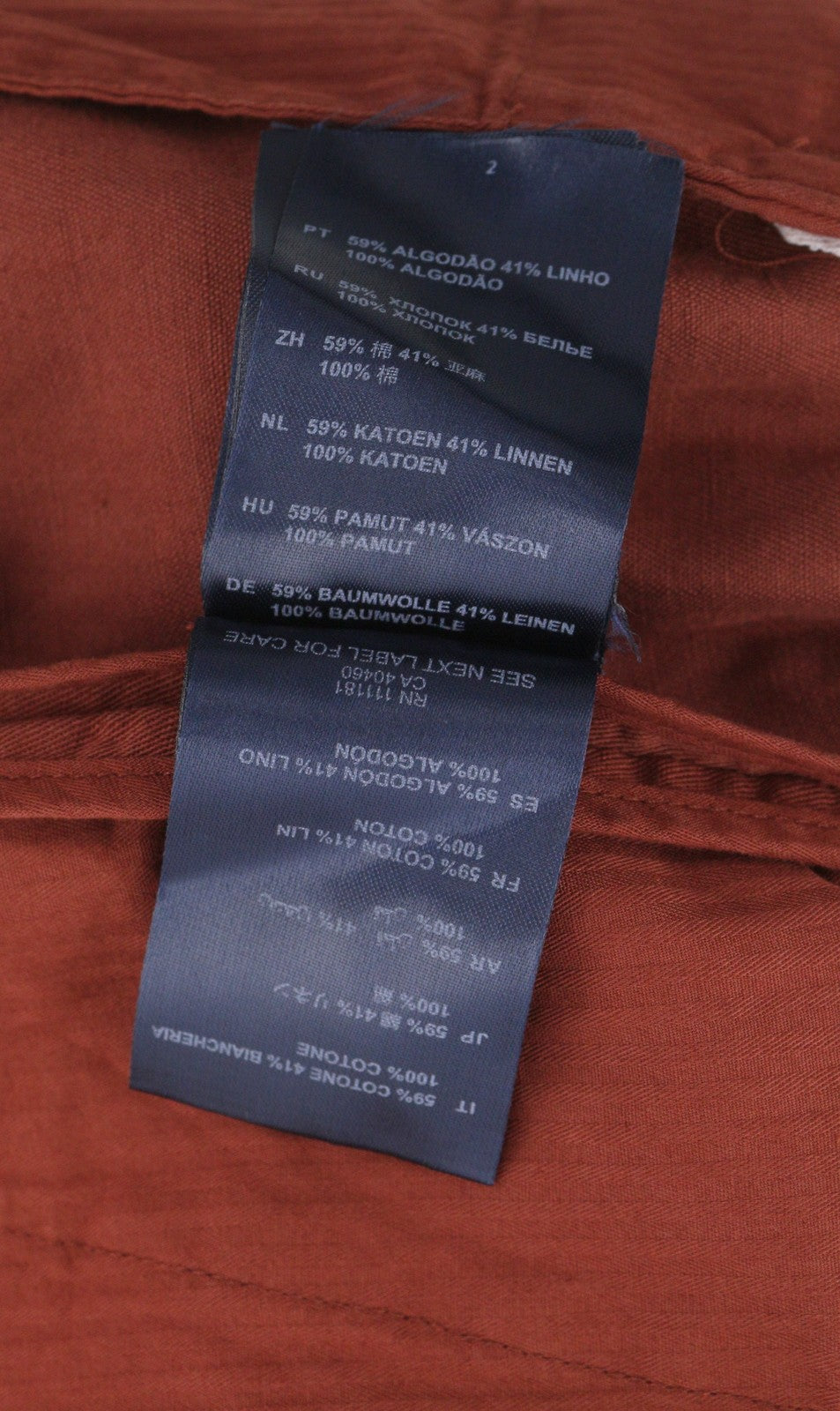 ANTONY MORATO Men Suit L Burgundy Slim Linen Notch 2in1