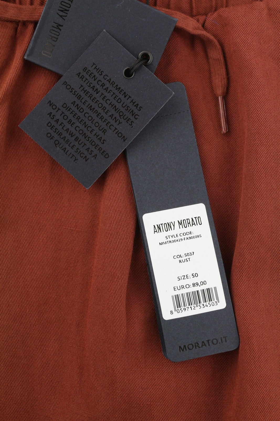 ANTONY MORATO Men Suit L Burgundy Slim Linen Notch 2in1