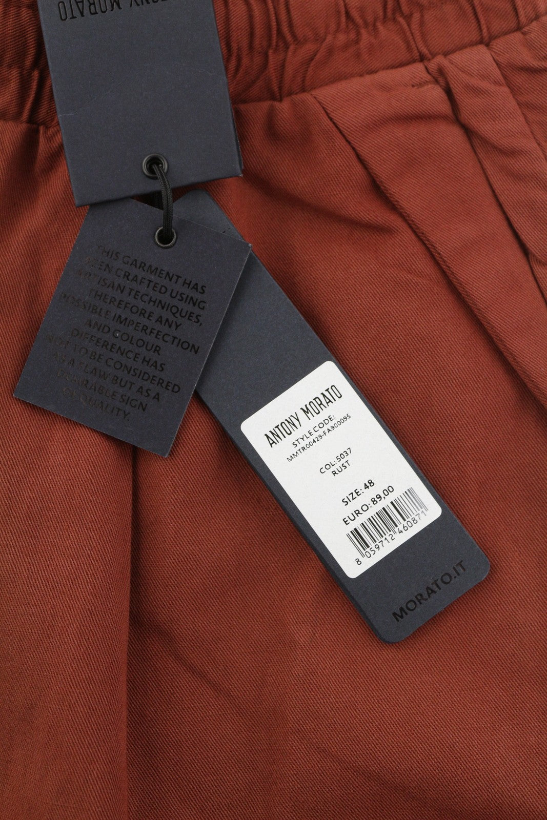 ANTONY MORATO Men Suit M Burgundy Slim Linen Notch 2in1