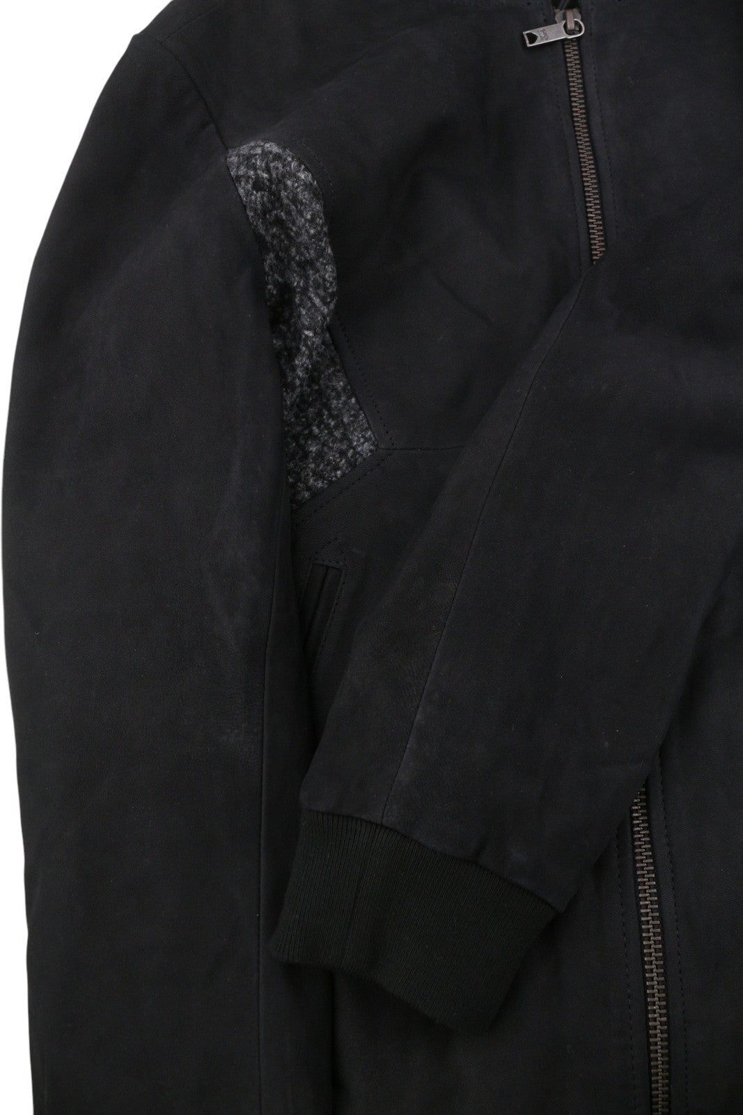 SCOTCH & SODA Men Jacket L Black Genuine Leather Lightweight Bomber RRP379