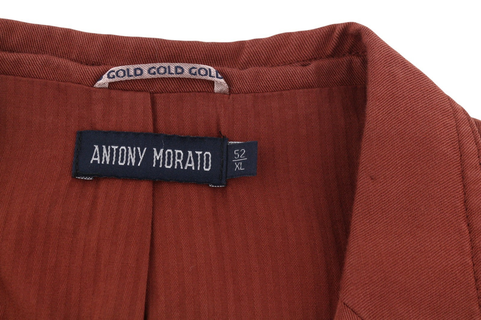 ANTONY MORATO Men Suit XL Burgundy Slim Linen Notch 2in1