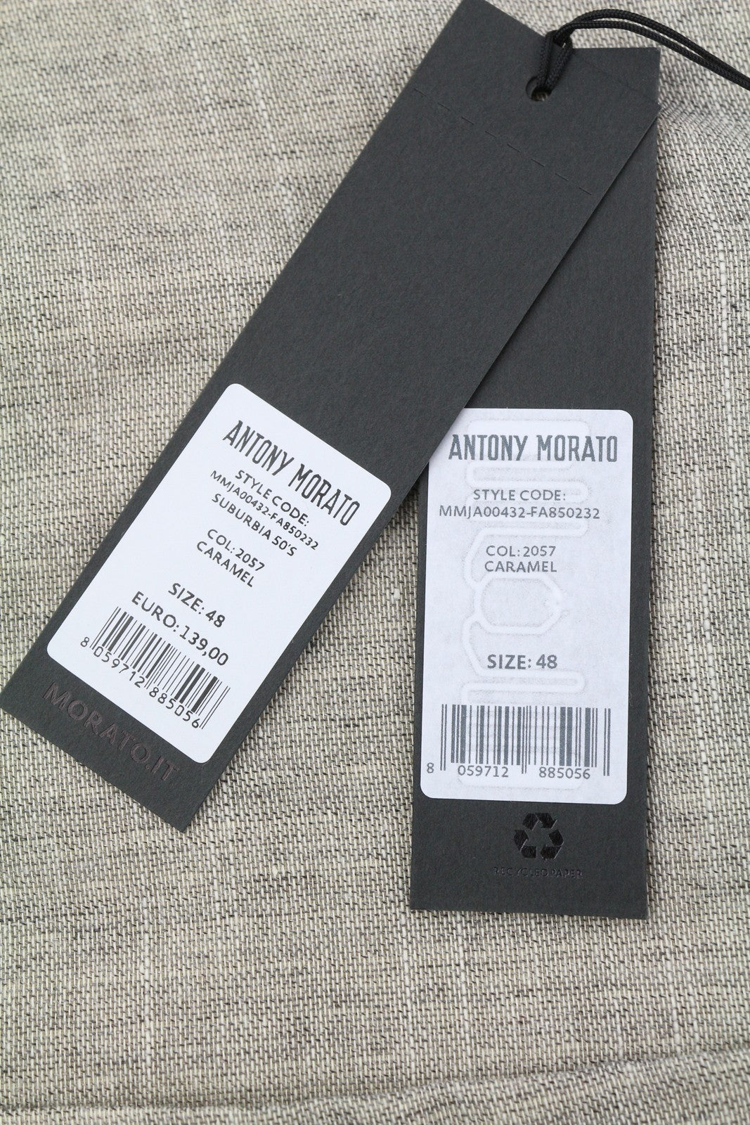 ANTONY MORATO Men Blazer M Light Brown Notch Unlined