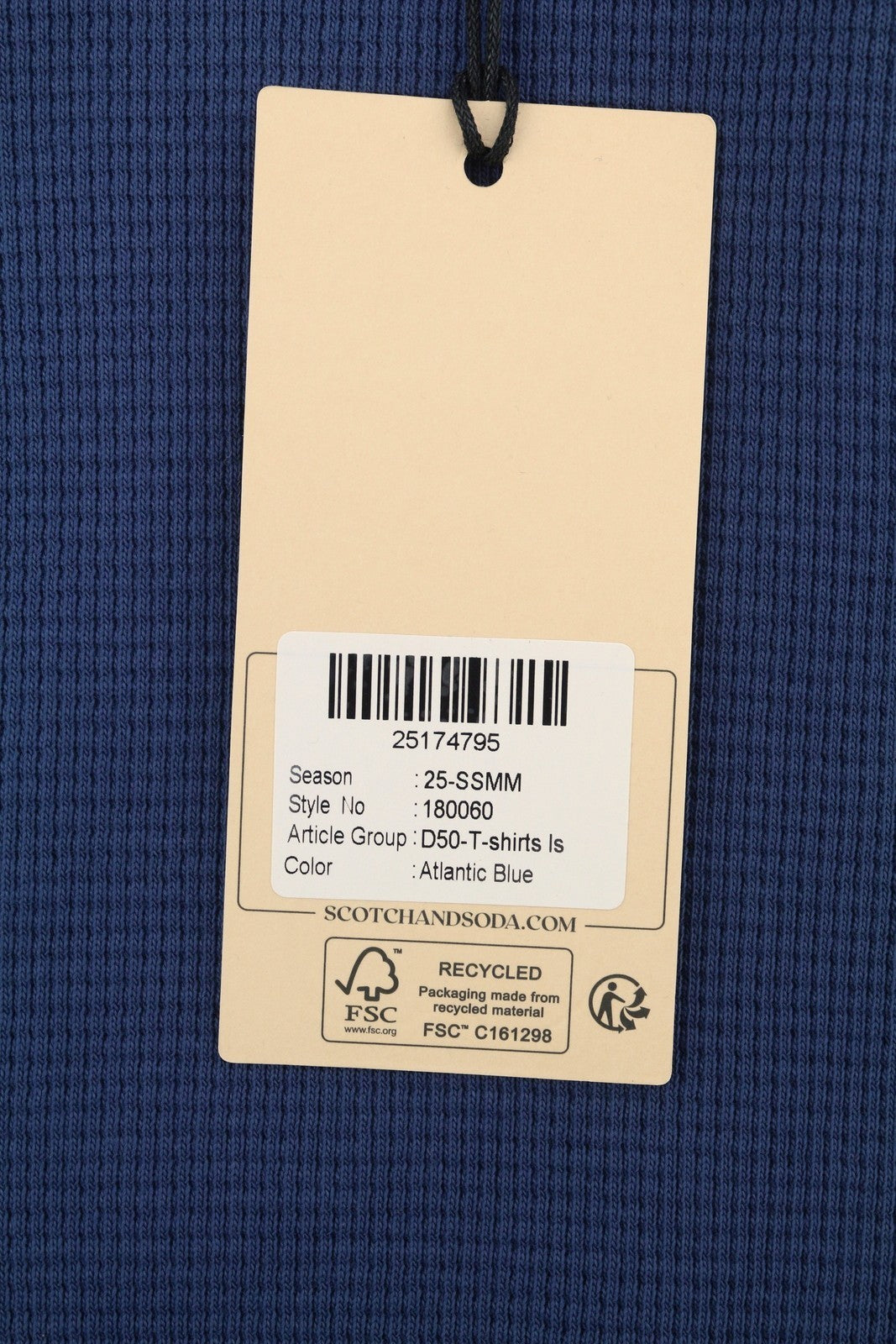 SCOTCH & SODA Men Sweatshirt M Dark Blue Textured Crew Neck Cotton Pull On