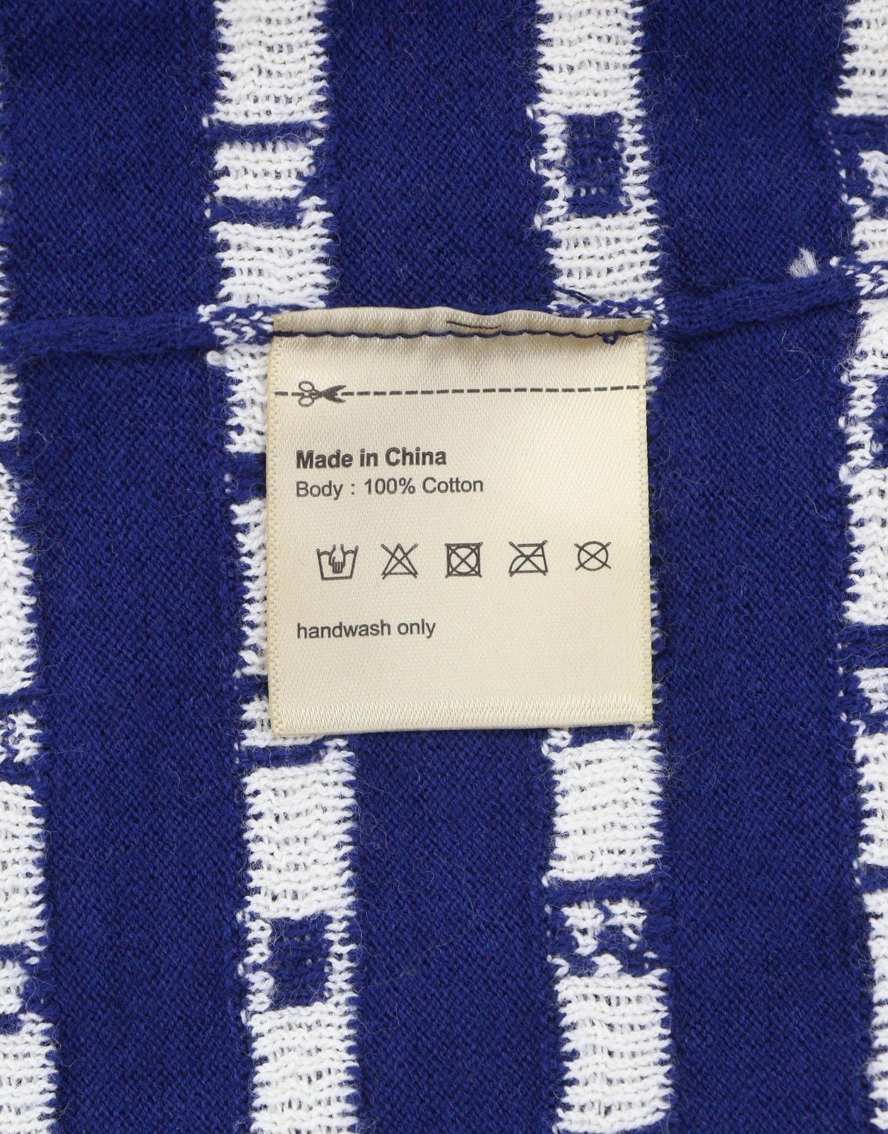 SCOTCH & SODA Men Jumper M Blue All-Over Logo Print Tight-Knit Cotton Pull On