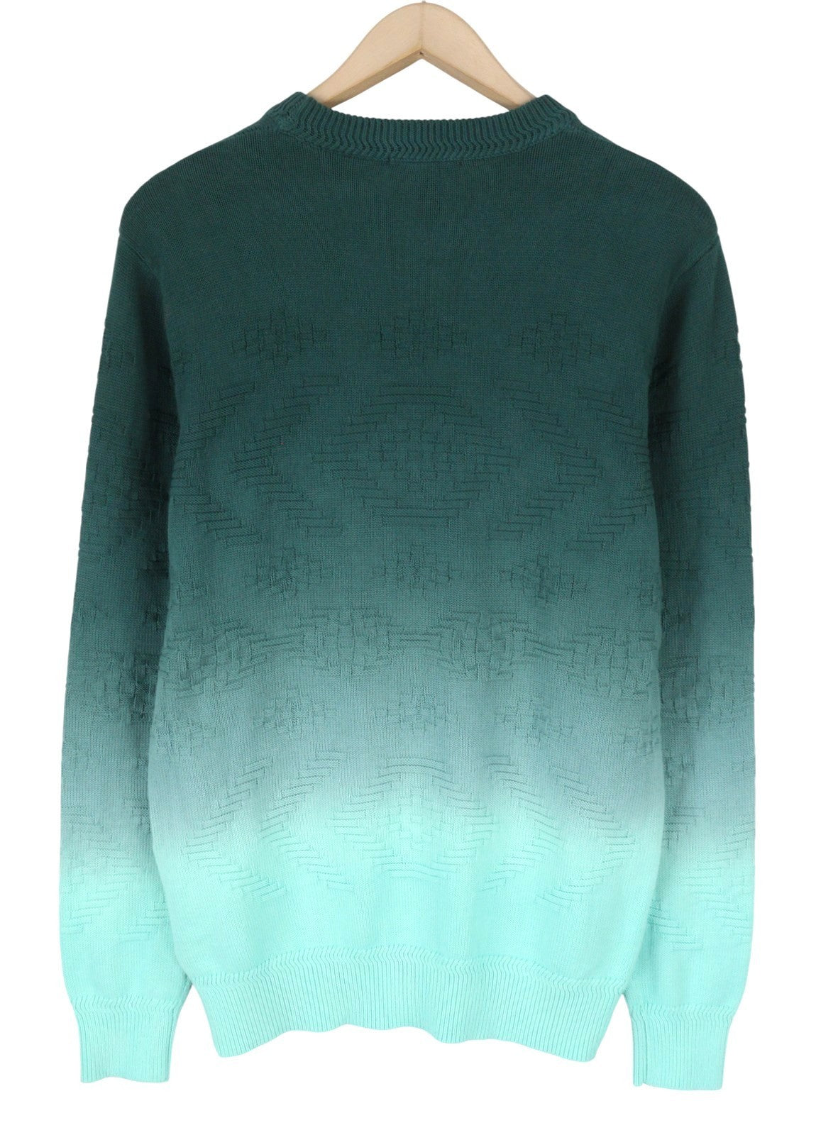 SCOTCH & SODA Men Jumper M Blue Dip-Dye Effect Textured Knitted Pull On