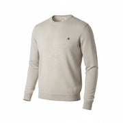 SCOTCH & SODA Men Jumper 2XL Grey Melange Tight-Knit Embroidered Pull On