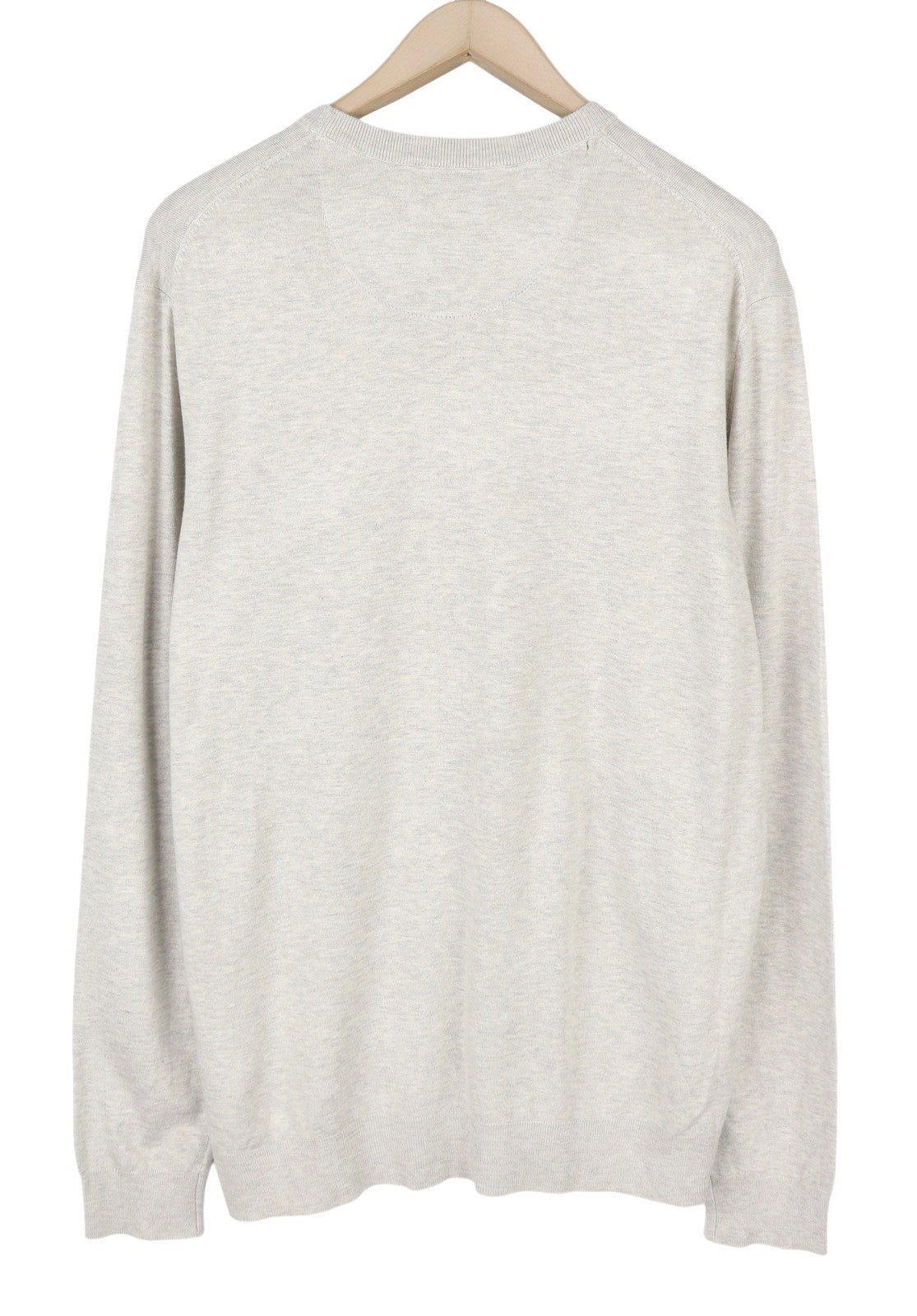 SCOTCH & SODA Men Jumper 2XL Grey Melange Tight-Knit Embroidered Pull On