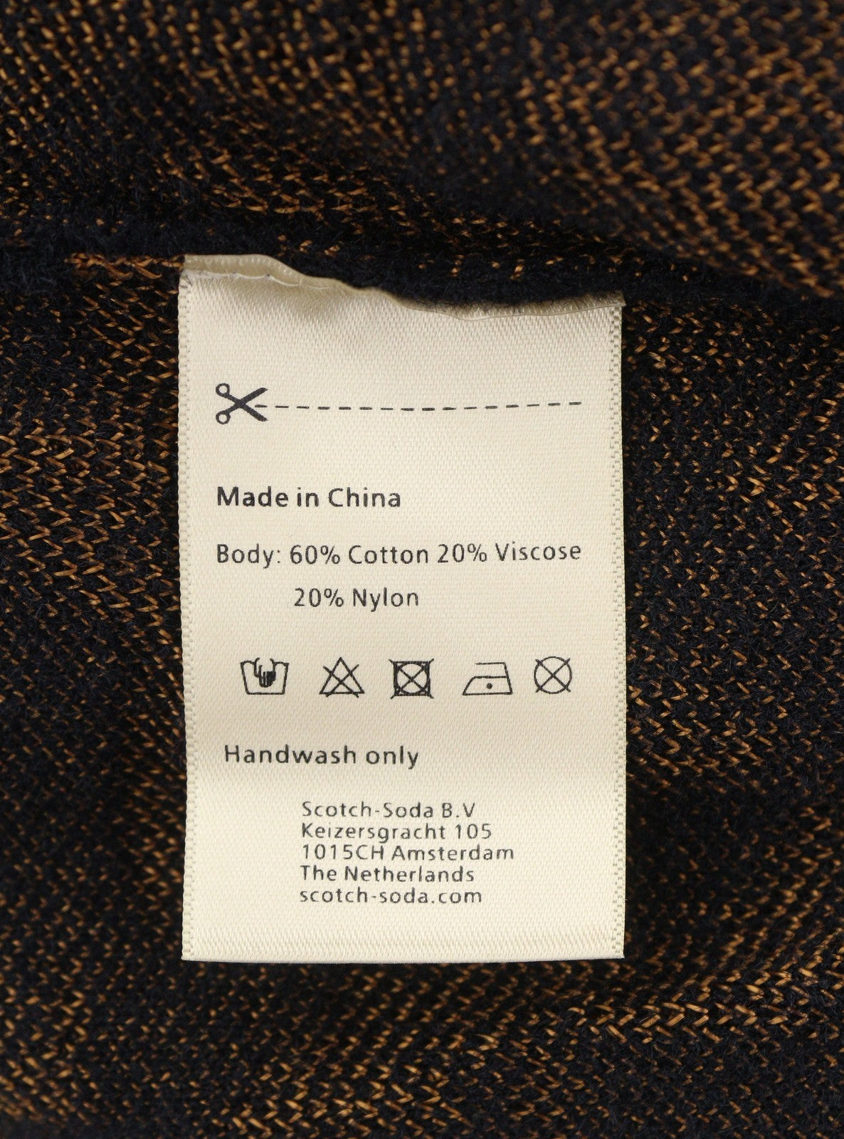 SCOTCH & SODA Men Jumper L Black Floral Pattern Tight-Knit Cotton Blend Pull On