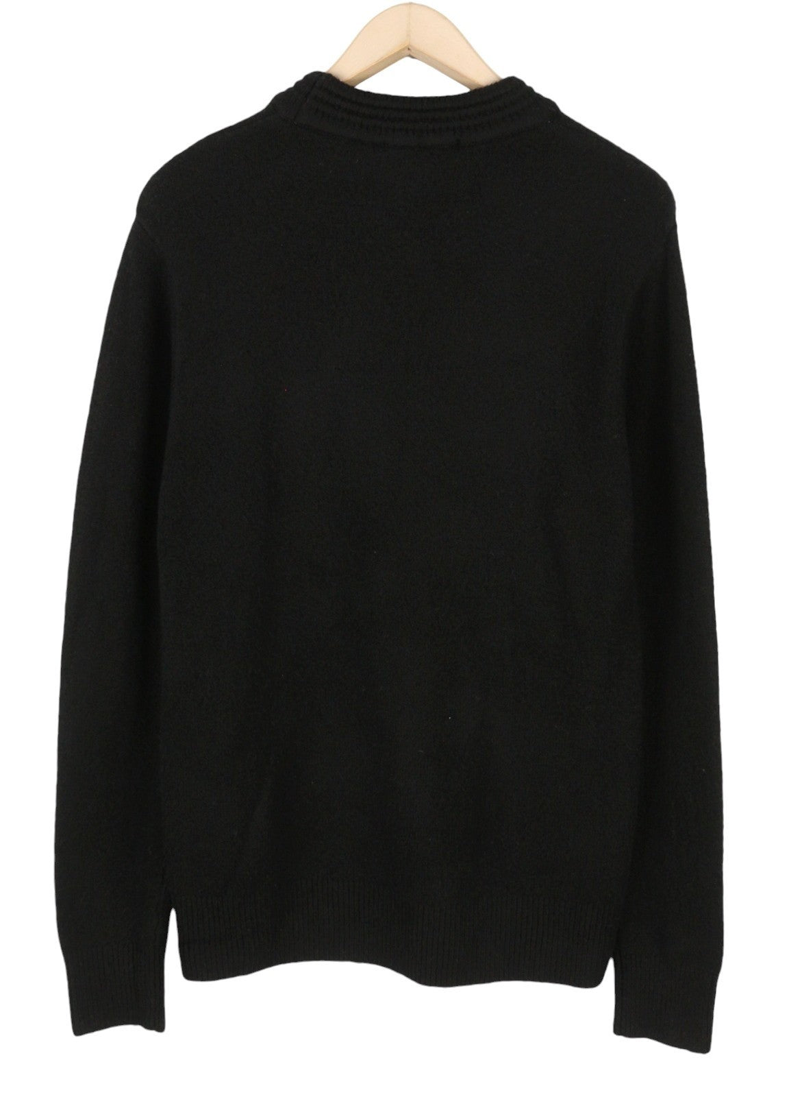 SCOTCH & SODA Men Jumper L Black Tight-Knit Mock Neck Soft Pull On