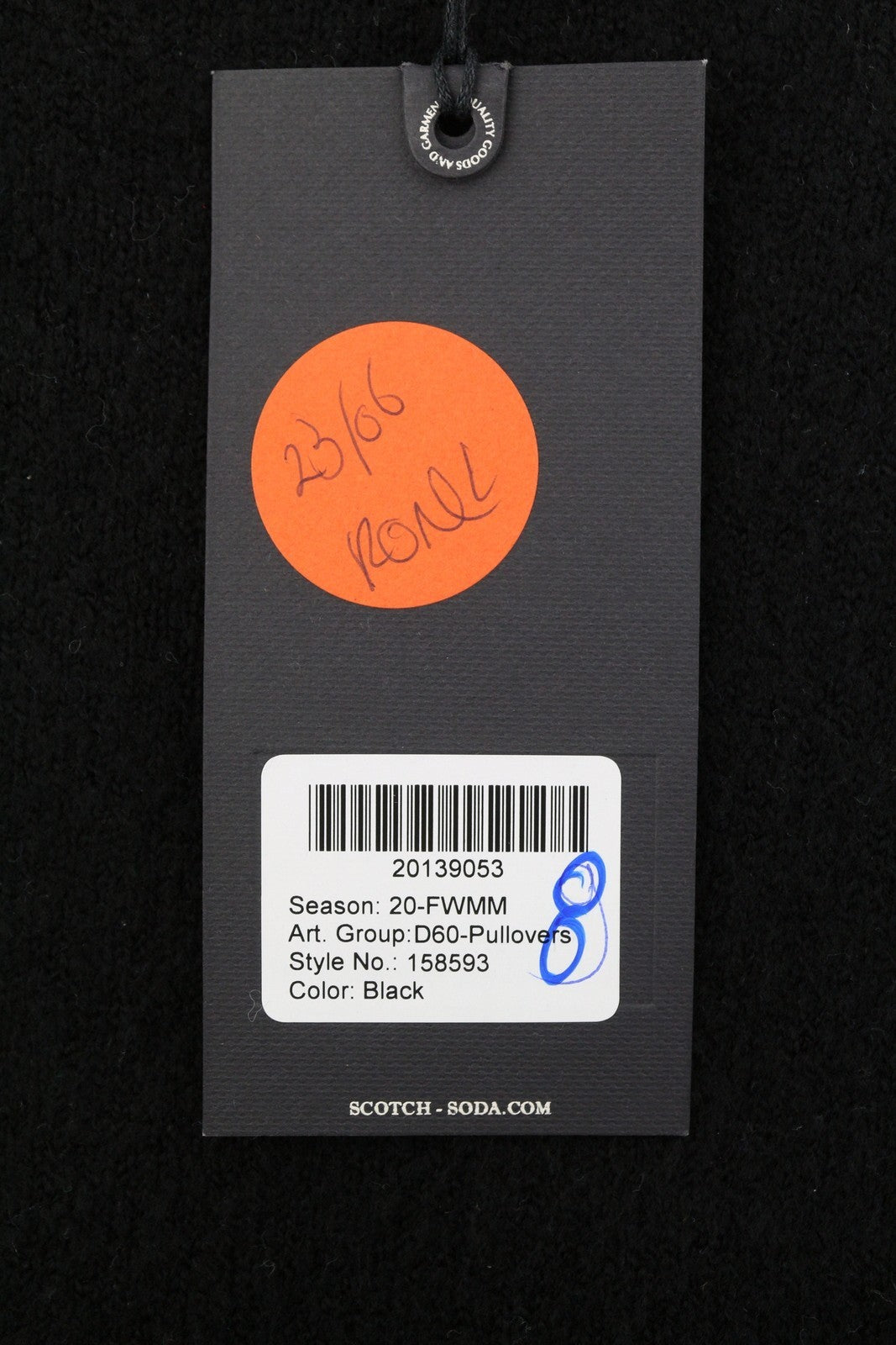 SCOTCH & SODA Men Jumper L Black Tight-Knit Mock Neck Soft Pull On