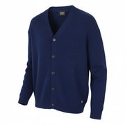 SCOTCH & SODA Men Jumper L Dark Blue Wool Tight-Knit Button-Up Cardigan