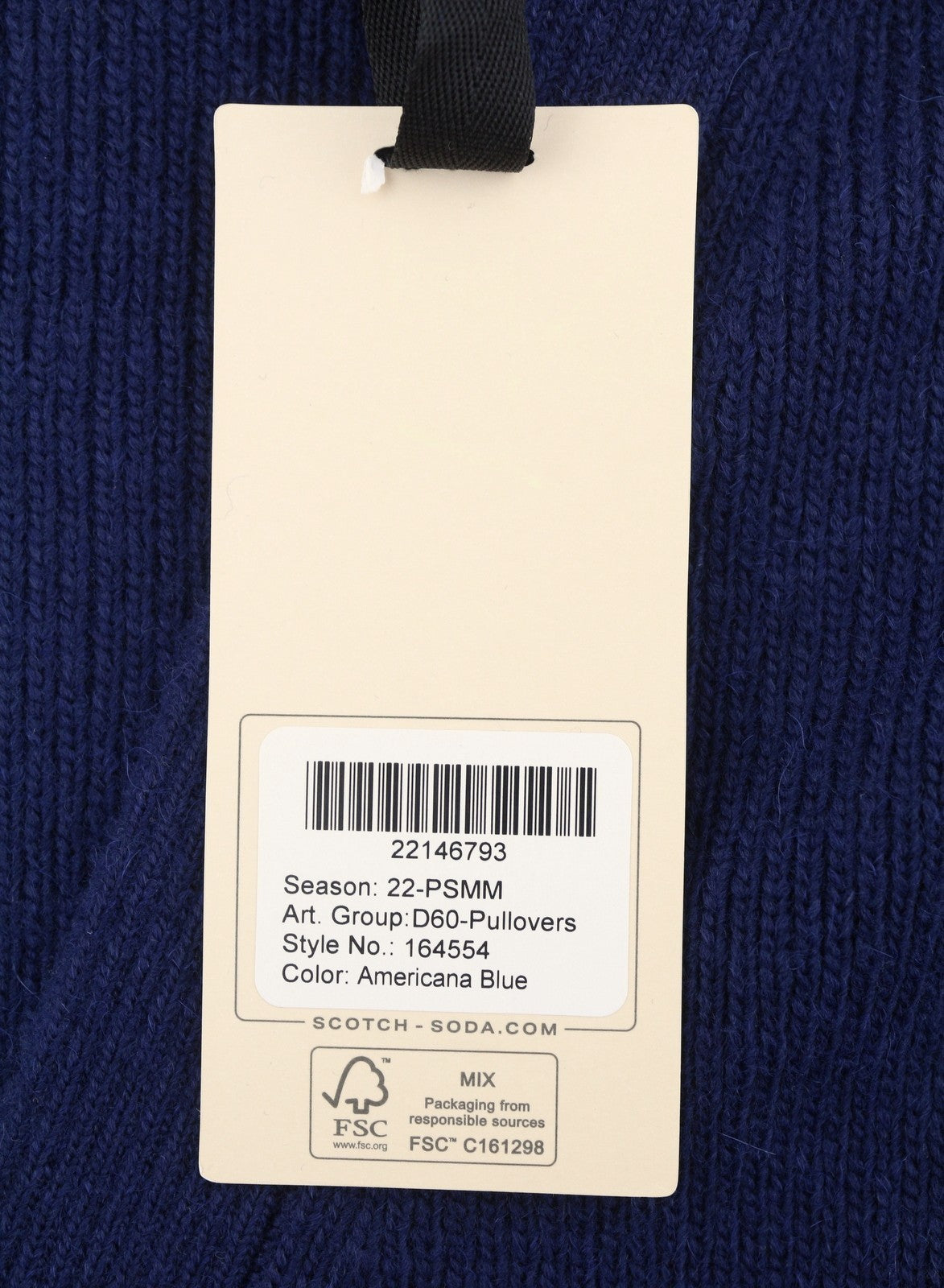 SCOTCH & SODA Men Jumper L Dark Blue Wool Tight-Knit Button-Up Cardigan