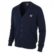 SCOTCH & SODA Men Jumper M Dark Blue Merino Wool Blend Knit Oversized Cardigan