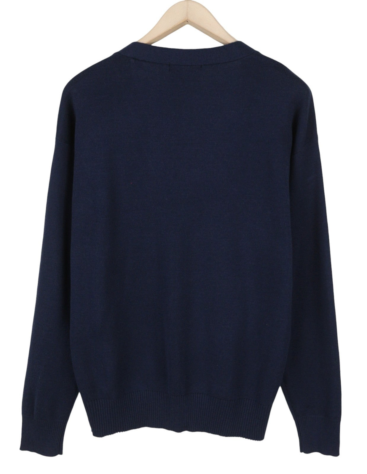 SCOTCH & SODA Men Jumper M Dark Blue Merino Wool Blend Knit Oversized Cardigan