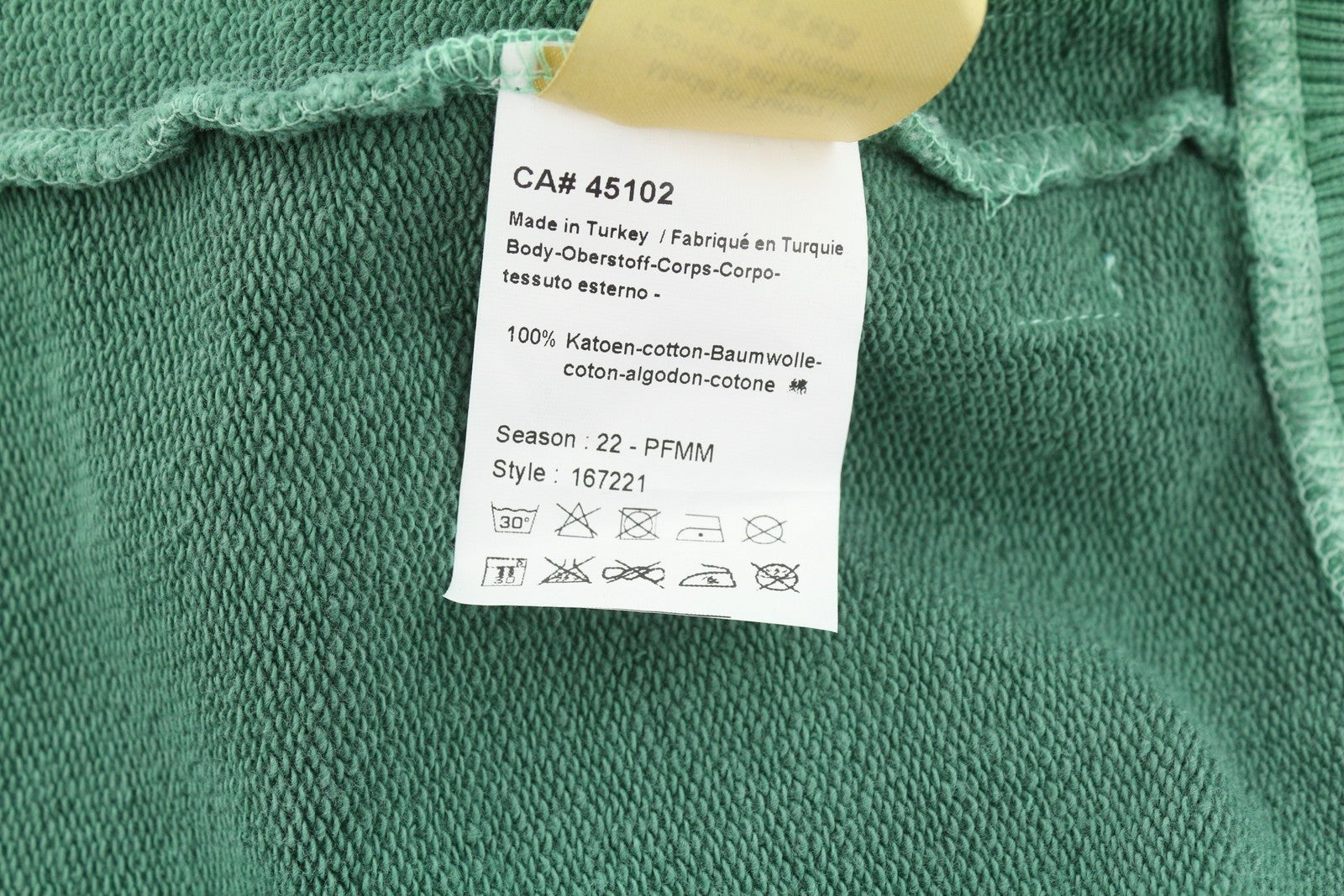 SCOTCH & SODA Men Hoodie M Preppy Green Faded Cotton Kangaroo Pocket Pull On