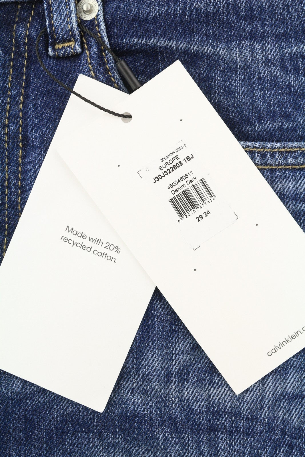 CALVIN KLEIN Slim Taper Men Jeans W29/L34 Blue Washed Ripped