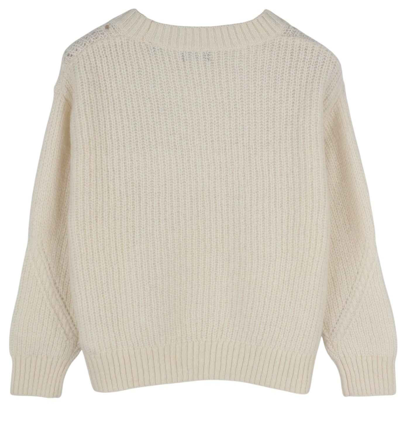 GANT Mohair Detail C-Neck Women Jumper L Off White Knit Pullover