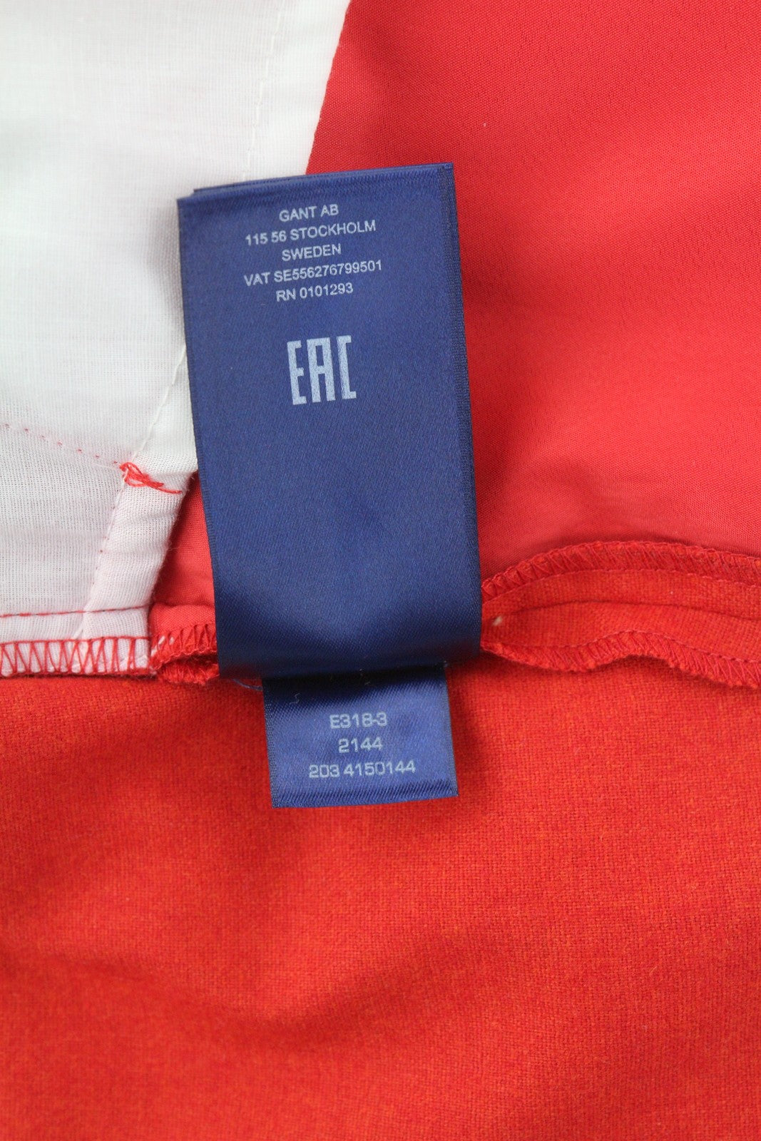 GANT Wool Classic Women Trousers EU40 Red Tapered Cropped Zip Fly