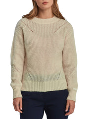 GANT Mohair Detail C-Neck Women Jumper L Off White Wool Knit