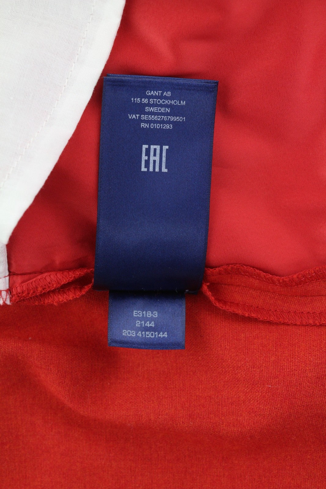 GANT Wool Classic Women Trousers EU36 Red Tapered Cropped Zip Fly