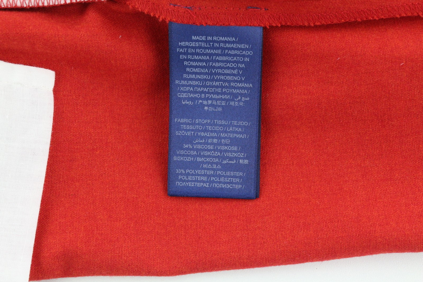 GANT Wool Classic Women Trousers EU36 Red Tapered Cropped Zip Fly