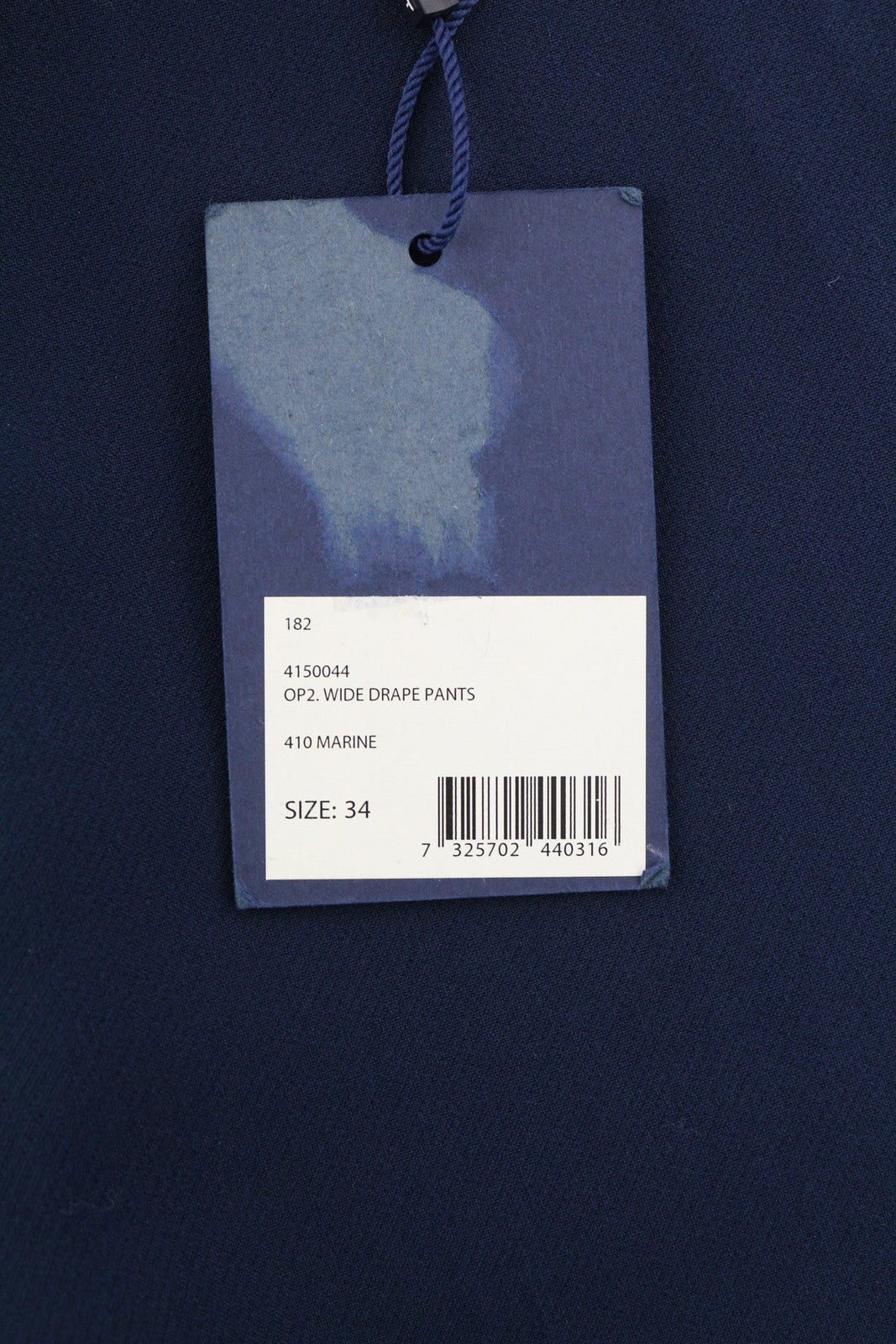 GANT Wide Drape Women Trousers EU34 Dark Blue Flat Zip Pocket Casual