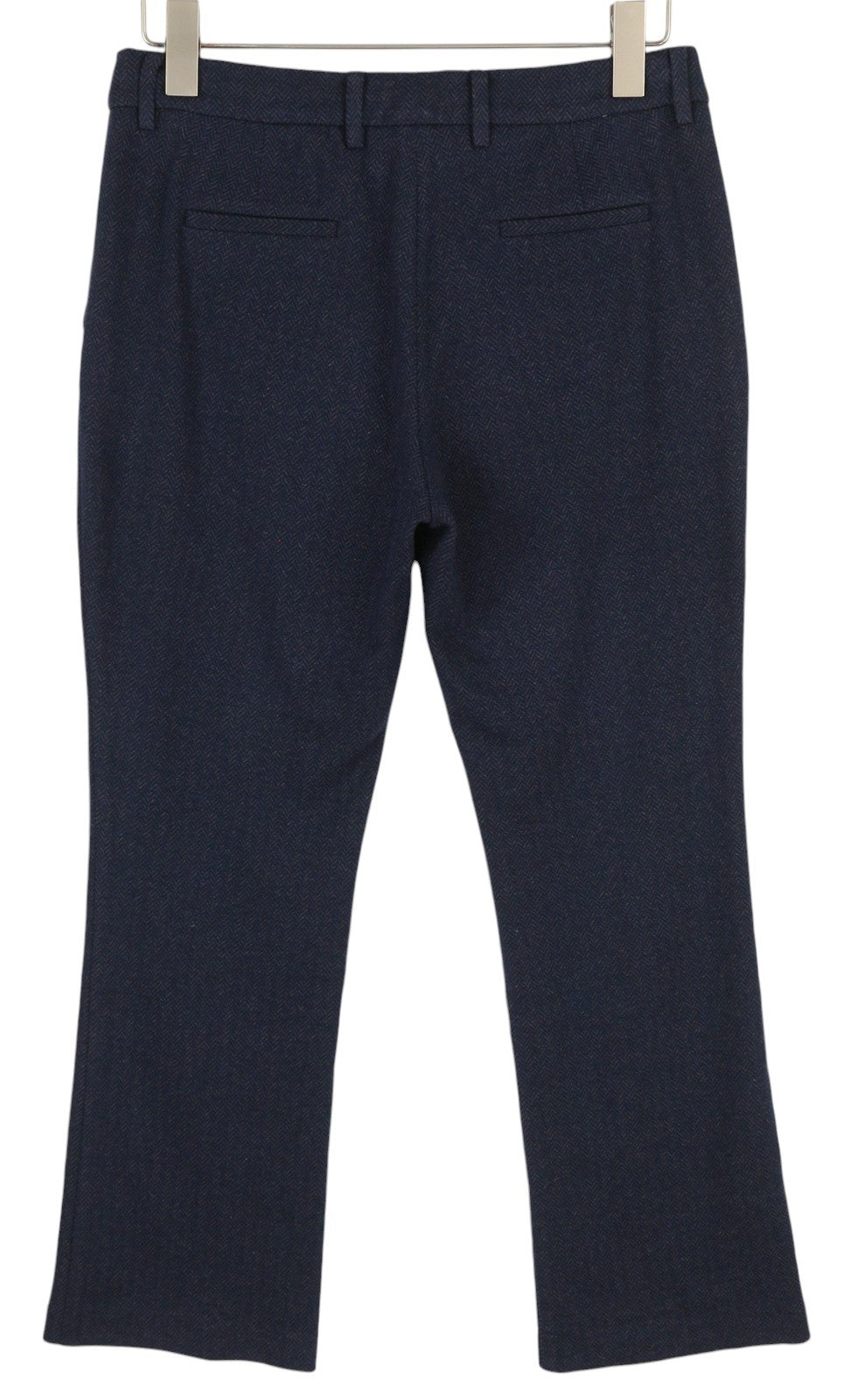 GANT Herringbone Jersey Women Trousers EU38 Blue Ankle Zip Casual