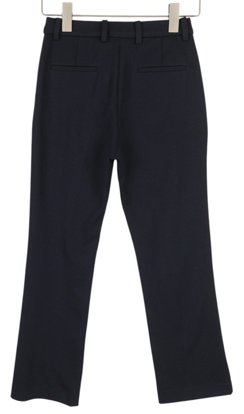 GANT Jersey Pique Women Trousers EU34 Blue Straight Ankle Fit