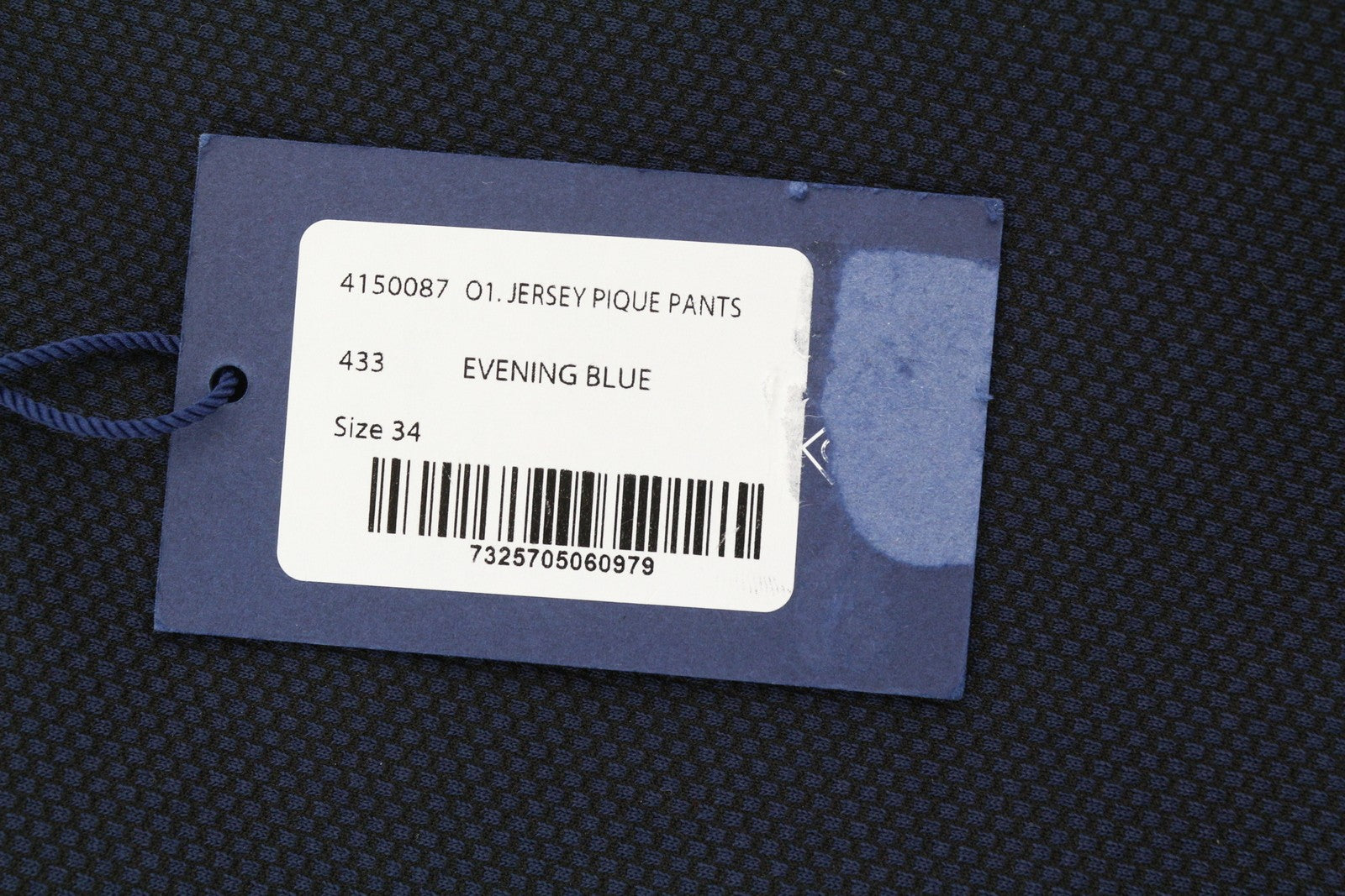 GANT Jersey Pique Women Trousers EU34 Blue Straight Ankle Fit