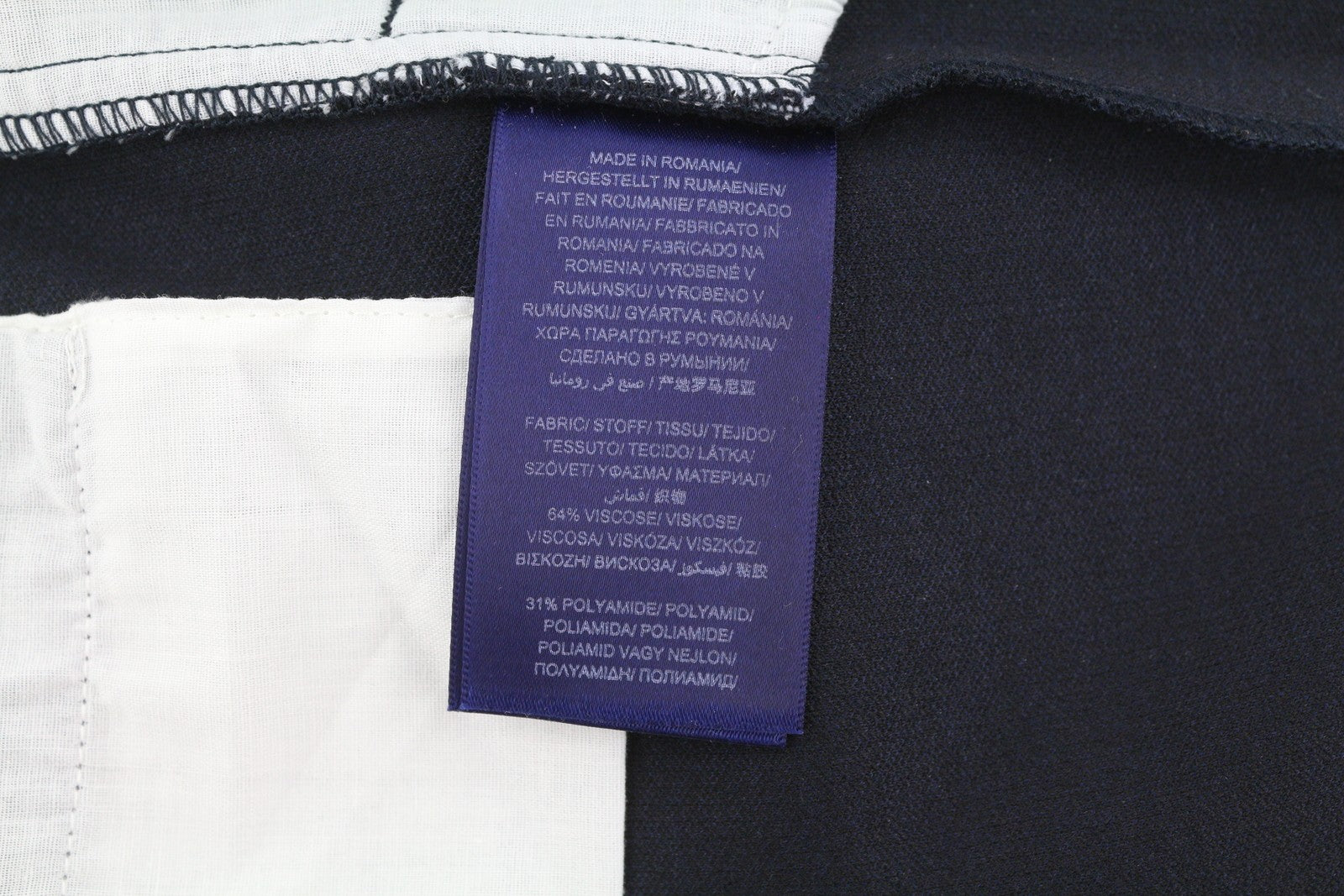 GANT Jersey Pique Women Trousers EU34 Blue Straight Ankle Fit