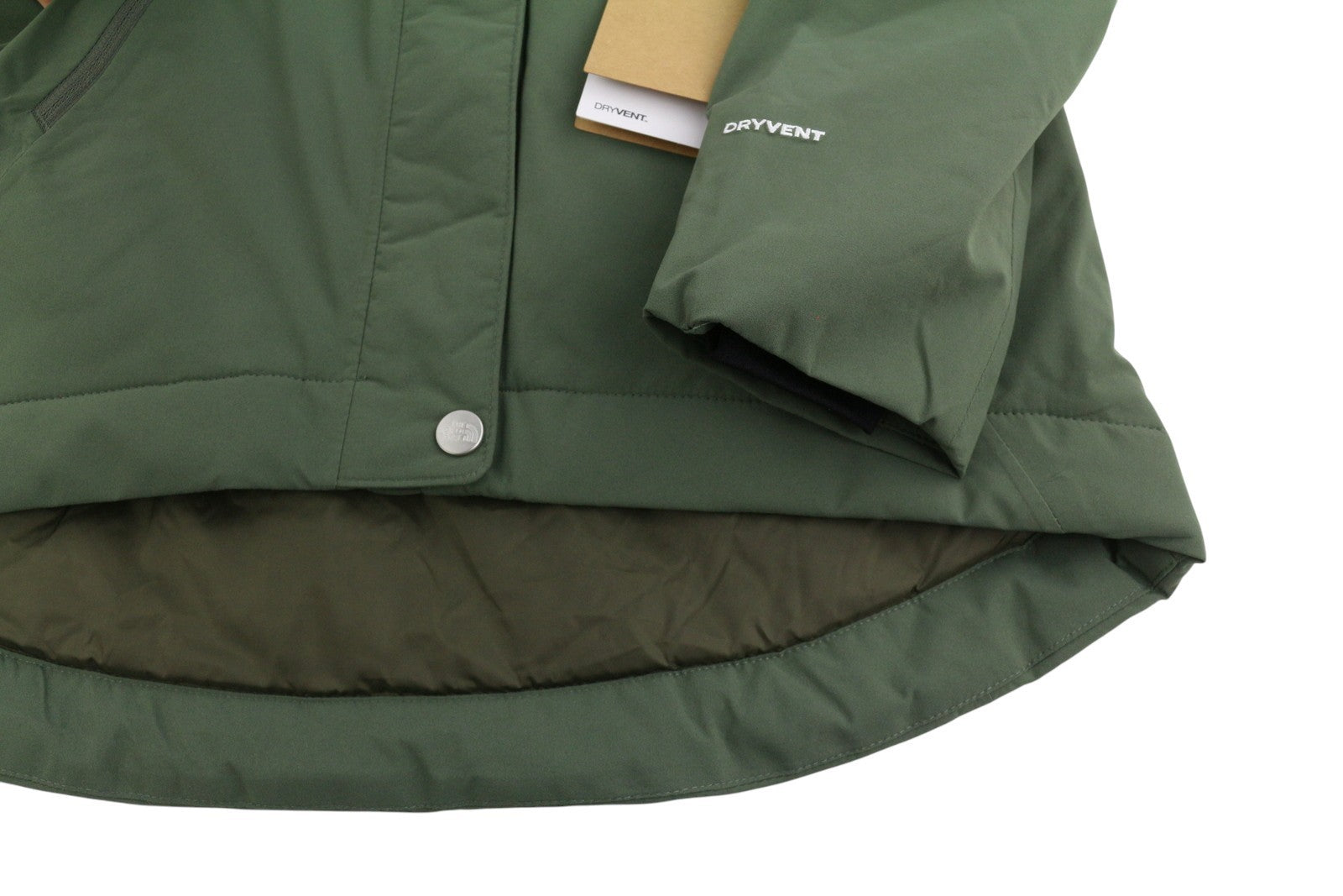 THE NORTH FACE Inlux Insulated Women Jacket XS Green Dryvent Waterproof Hooded