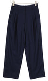 Trousers Wool Blend Hw Pleated