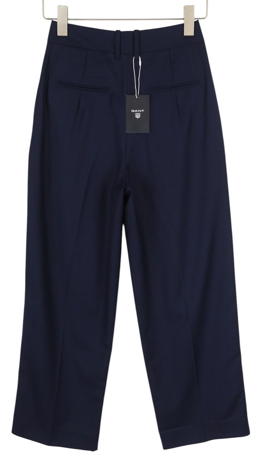 GANT Wool Blend Hw Pleated Women Trousers EU34 Flared Ankle