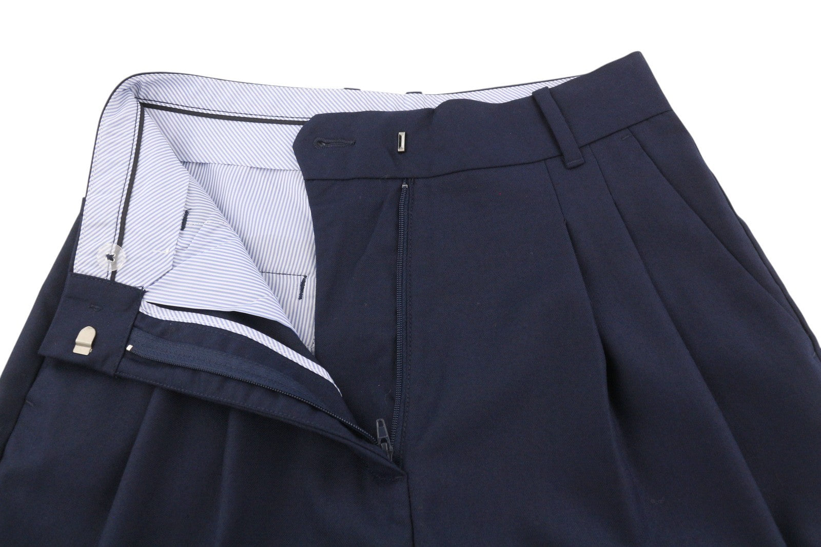 GANT Wool Blend Hw Pleated Women Trousers EU34 Flared Ankle