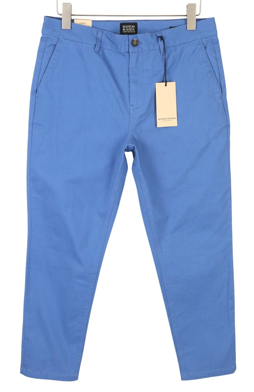 SCOTCH & SODA The Drift Men Trousers W31/L32 Blue Regular Tapered Fit Stretch