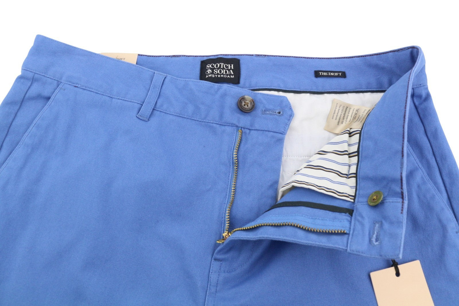 SCOTCH & SODA The Drift Men Trousers W31/L32 Blue Regular Tapered Fit Stretch