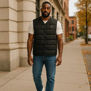 TOMMY HILFIGER Tjm Light Down Men Waistcoat XS Black Duck Down RRP149