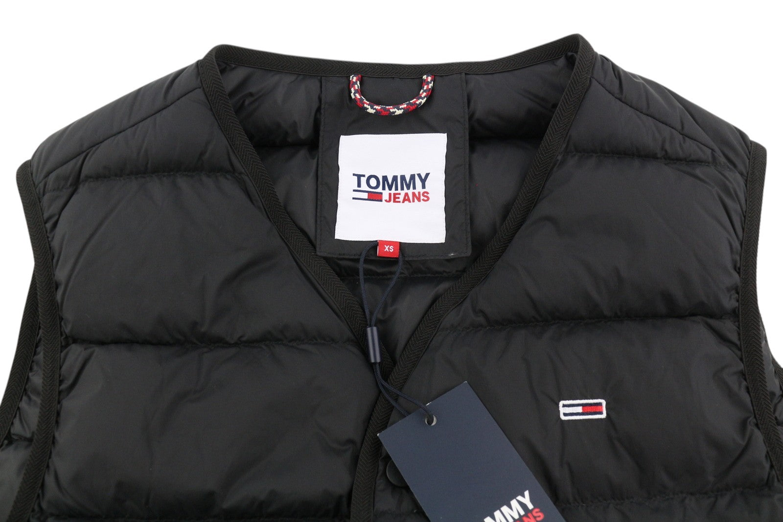 TOMMY HILFIGER Tjm Light Down Men Waistcoat XS Black Duck Down RRP149