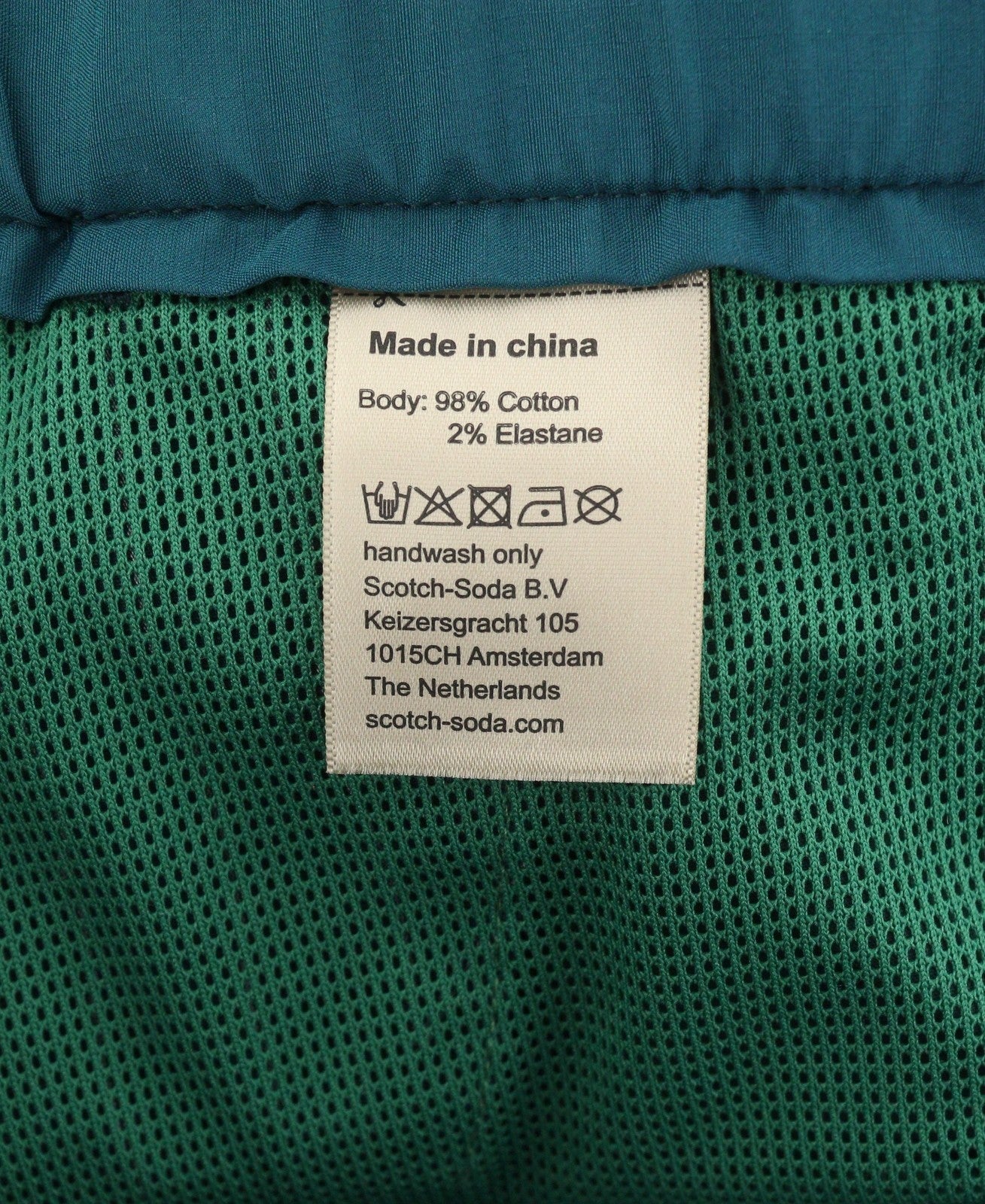 SCOTCH & SODA Fave Men Trousers W34/L28 Green Pinstripe Drawstring Waist Tapered