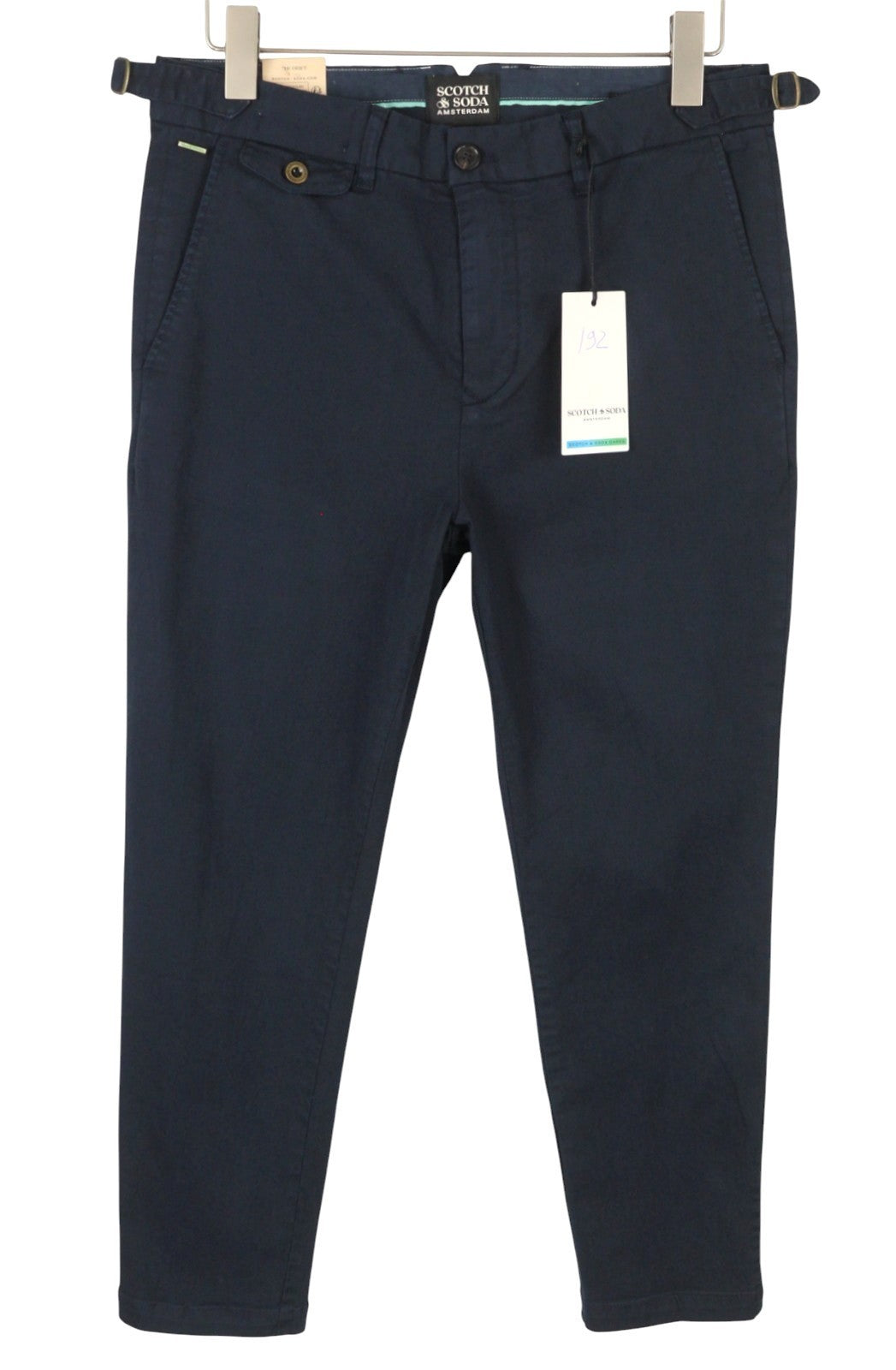 SCOTCH & SODA The Drift Men Trousers W32/L32 Dark Blue Regular Tapered Stretch
