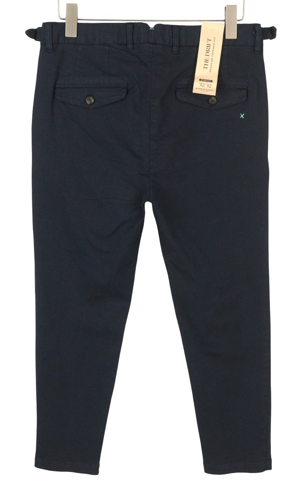 SCOTCH & SODA The Drift Men Trousers W32/L32 Dark Blue Regular Tapered Stretch