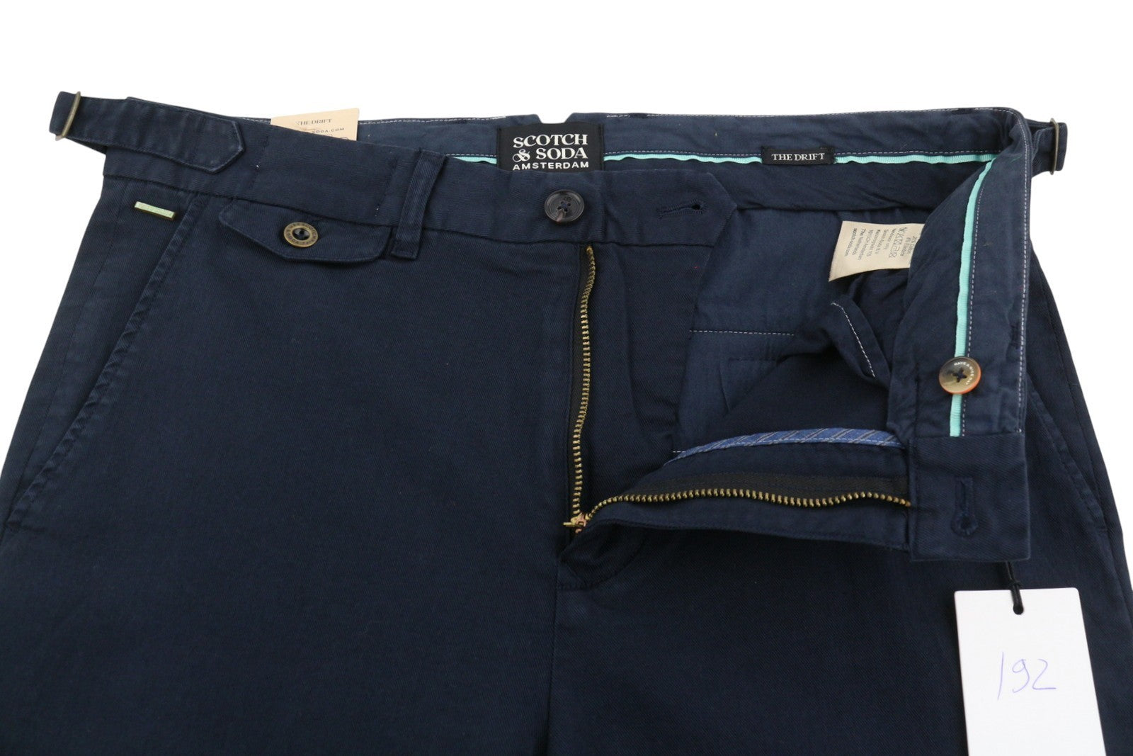 SCOTCH & SODA The Drift Men Trousers W32/L32 Dark Blue Regular Tapered Stretch