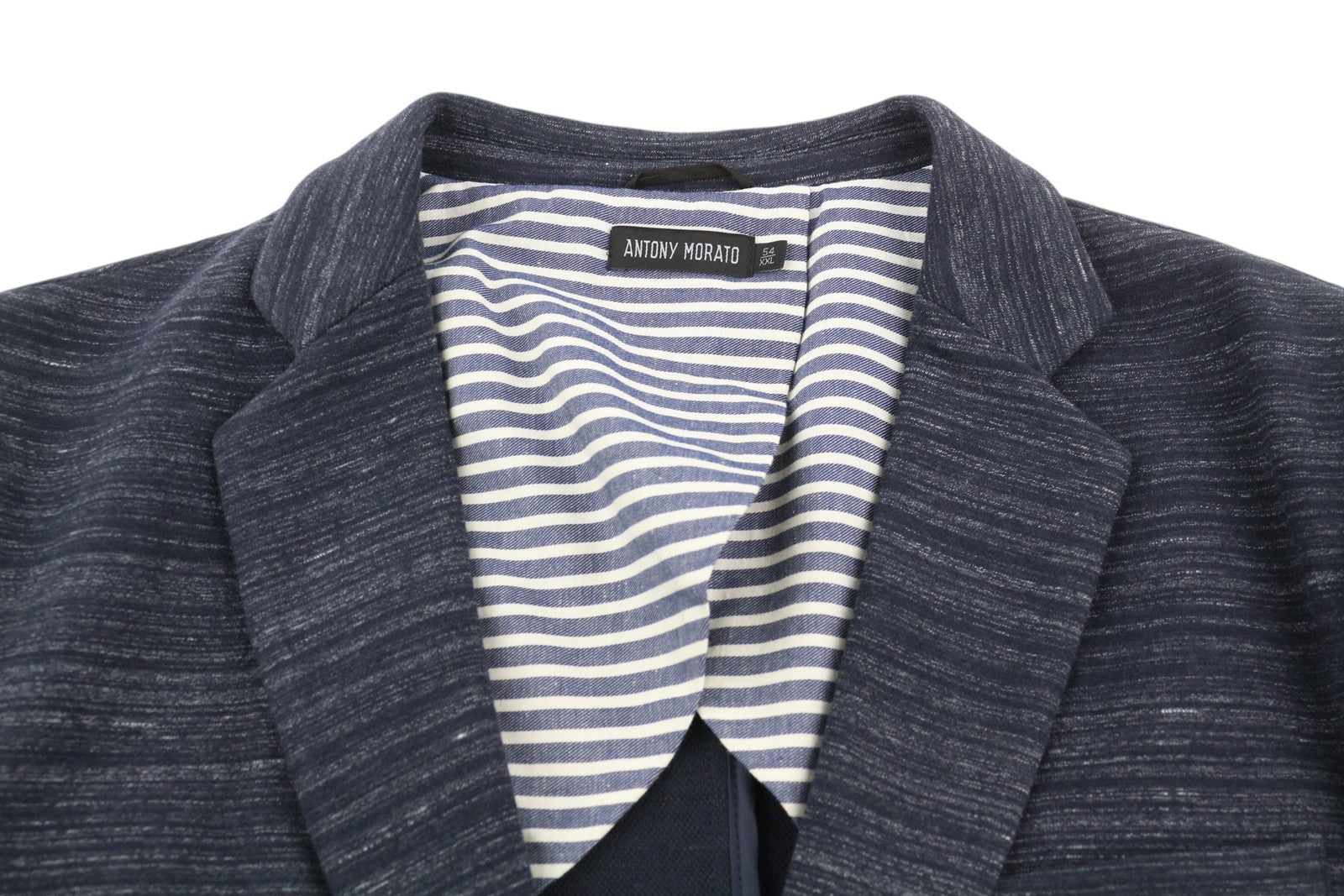 ANTONY MORATO Men Blazer 2XL Blue Super Slim Half Lined Single Button