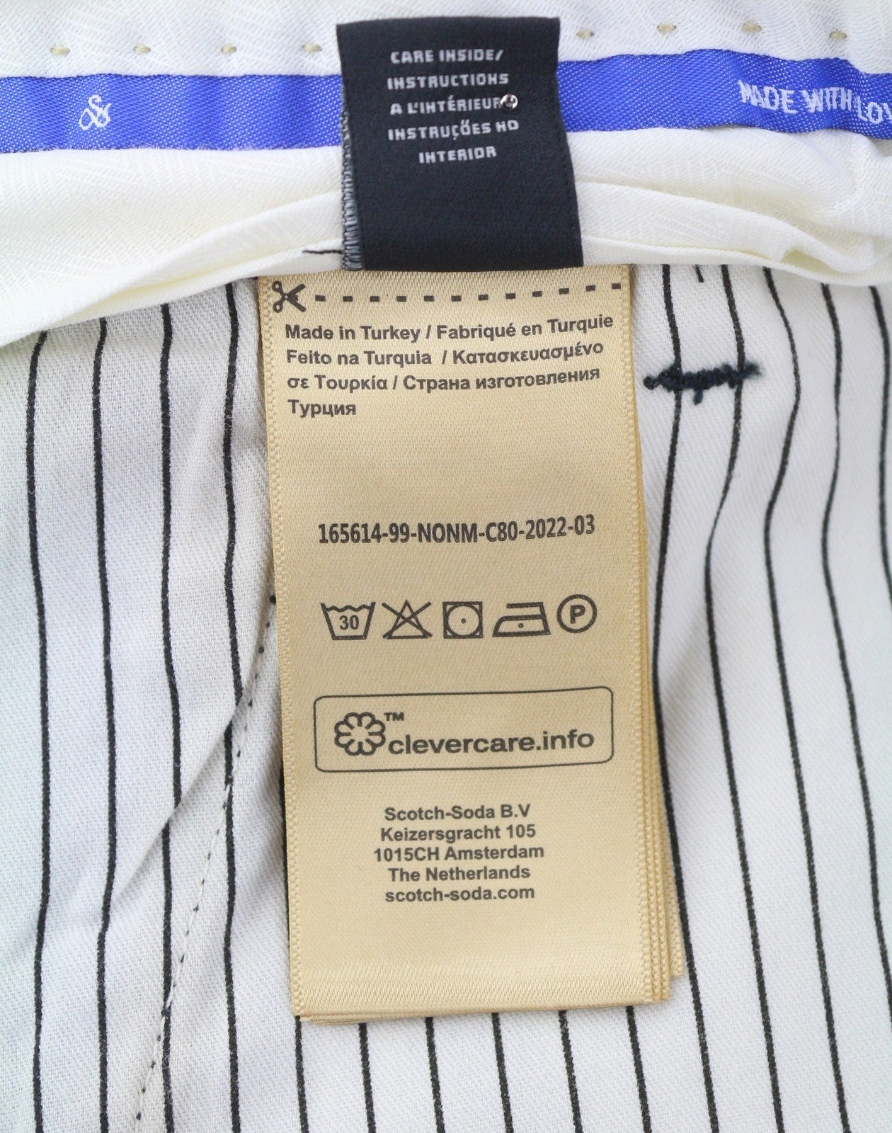 SCOTCH & SODA Stuart Men Trousers W32/L32 Grey Regular Slim Fit Zip Fly