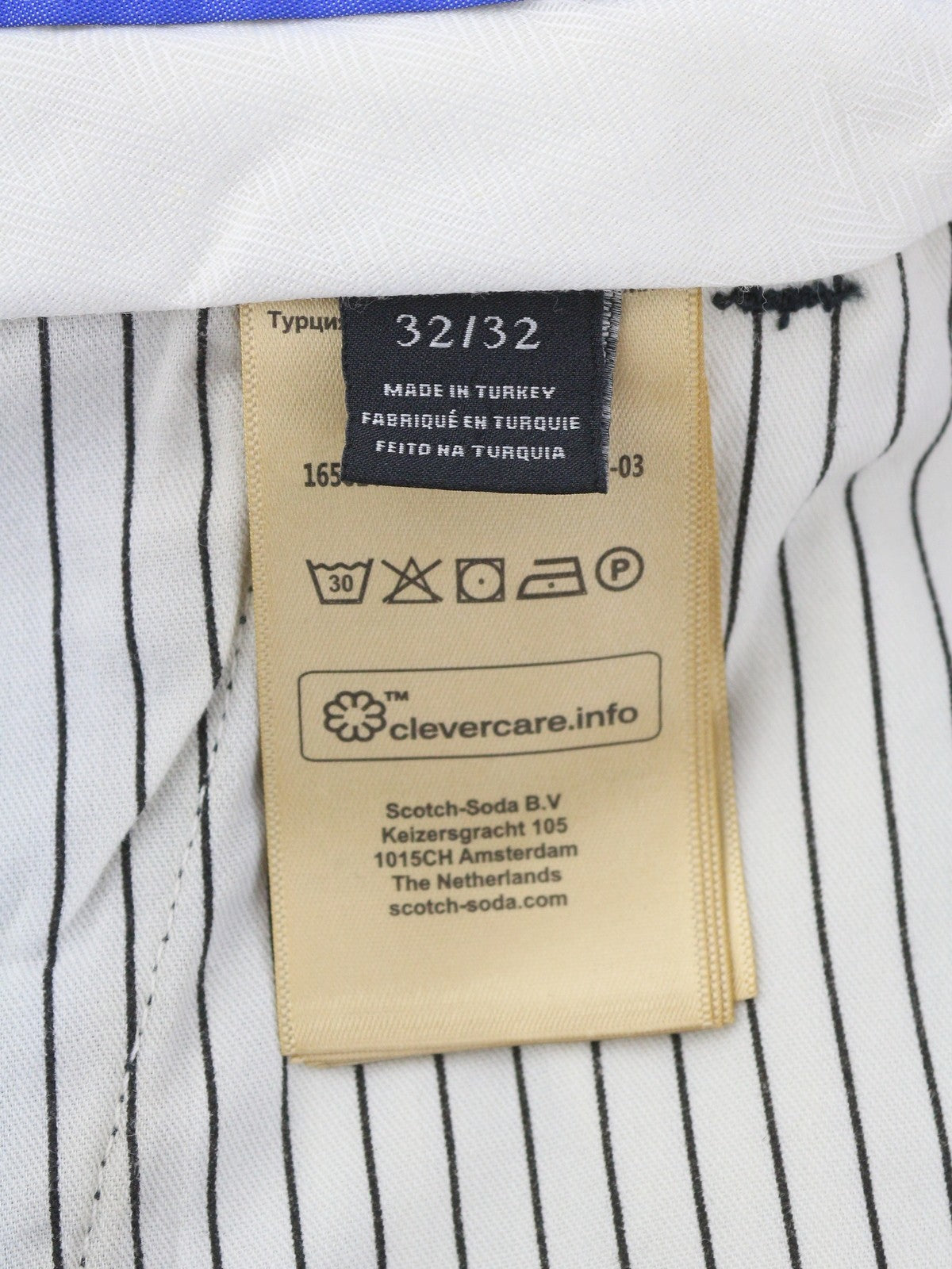 SCOTCH & SODA Stuart Men Trousers W32/L32 Grey Regular Slim Fit Zip Fly